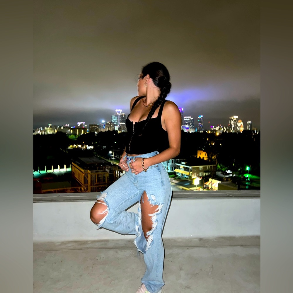 Pasun 90s boyfriend jeans, light washed